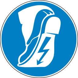 Download free blue round pictogram foot electric obligation shoe icon